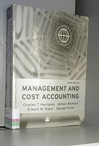 Imagen de archivo de Management and Cost Accounting a la venta por AwesomeBooks