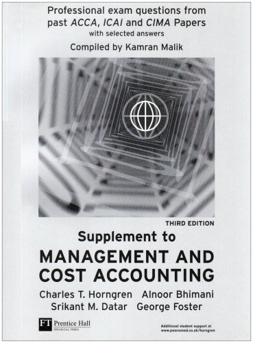 9780273687566: Management and Cost Accounting Professional Question Supplement