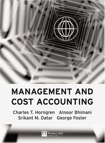 Beispielbild fr Management & Cost Accounting: ProfessHorngren, Charles T.; Bhimani, A zum Verkauf von Iridium_Books