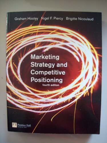 Imagen de archivo de Marketing Strategy and Competitive Positioning (4th Edition) a la venta por SecondSale