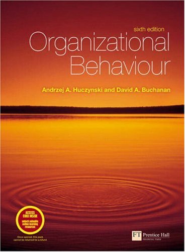 Beispielbild fr Organizational Behaviour: An Introductory Text zum Verkauf von AwesomeBooks