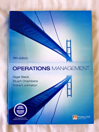 Stock image for Operations Management for sale by Better World Books