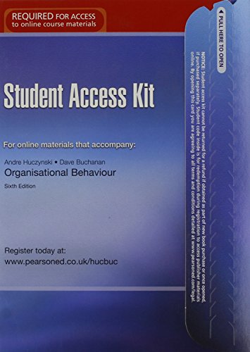 9780273709848: Companion Website with Gradetracker Student Access Kit: Organizational Behaviour