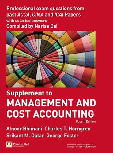 Imagen de archivo de Management and Cost Accounting Professional Questions a la venta por Greener Books