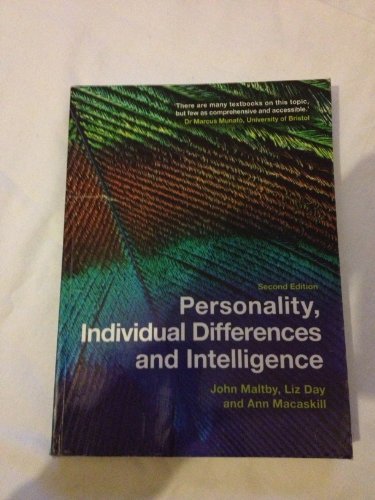 Imagen de archivo de Personality, Individual Differences and Intelligence a la venta por AwesomeBooks