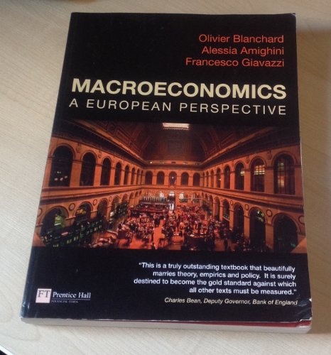 Beispielbild fr Macroeconomics a European Perspective zum Verkauf von medimops