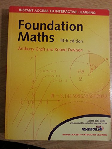 Beispielbild fr Foundation Maths MyMathLab Global Pack (with 12 months access to resources card) zum Verkauf von AwesomeBooks
