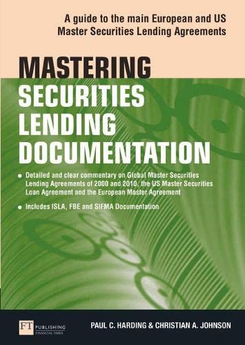 Beispielbild fr Mastering Securities Lending Documentation zum Verkauf von Blackwell's