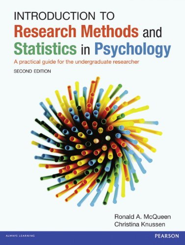 9780273735069: Introduction to Research Methods and Statistics in Psychology: A Practical Guide for the Undergraduate Researcher