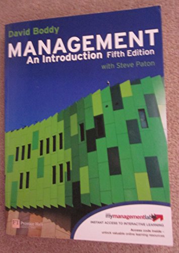 9780273738961: Management: An Introduction