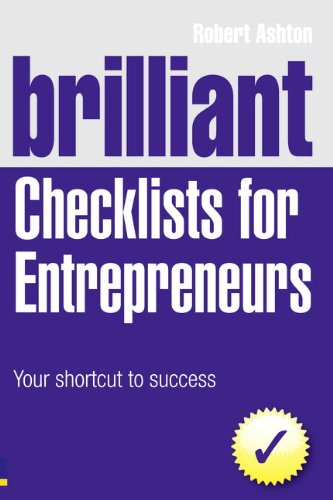 9780273740803: checklists for entrepreneurs: Your shortcut to success (Brilliant Business)