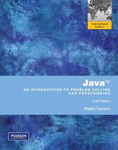 9780273751427: Java An Introduction to Problem Solving & Programming: International Edition