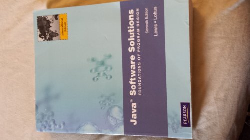 9780273751472: Java: Software Solutions Foundations of Program Design: International Edition