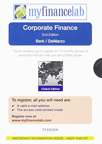 Beispielbild fr Corporate Finance 2e Global Edition Student Access Card zum Verkauf von BooksRun