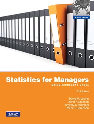 Beispielbild fr Statistics for Managers using MS Excel: Global Edition zum Verkauf von Books From California