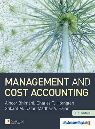 Beispielbild fr Management and Cost Accounting zum Verkauf von Better World Books