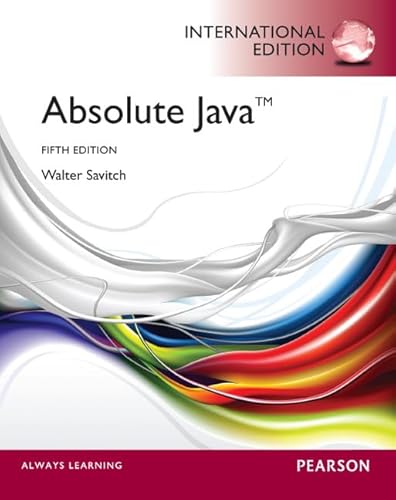 9780273764793: Absolute Java: International Edition