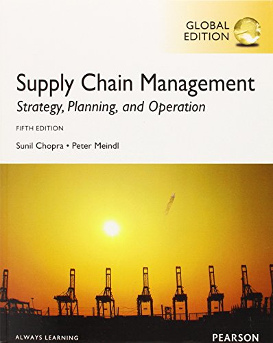 Beispielbild fr Supply Chain Management: Strategy, Planning, and Operation. Sunil Chopra zum Verkauf von ThriftBooks-Atlanta