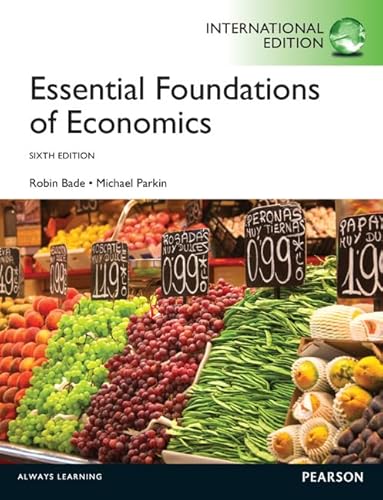 Stock image for Essential Foundations of Economics: International Edition for sale by Cambridge Rare Books