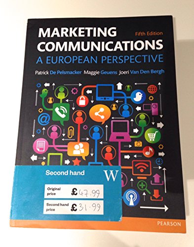 Beispielbild fr Marketing Communications: A European Perspective zum Verkauf von medimops