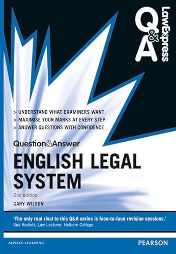 Imagen de archivo de Law Express Question and Answer: English Legal System 2nd edn (Law Express Questions & Answers) a la venta por WorldofBooks