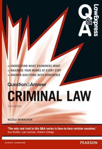 Stock image for Law Express Question and Answer: Criminal Law (Q&A Revision Guide) (Law Express Questions & Answers) for sale by WorldofBooks