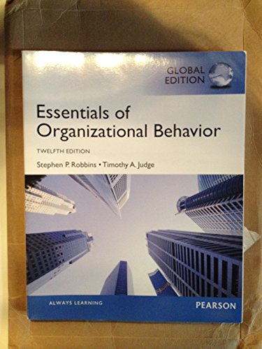 Beispielbild fr Essentials of Organizational Behavior, Global Edition zum Verkauf von WorldofBooks