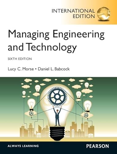 Imagen de archivo de Managing Engineering and Technology, International Edition a la venta por SecondSale