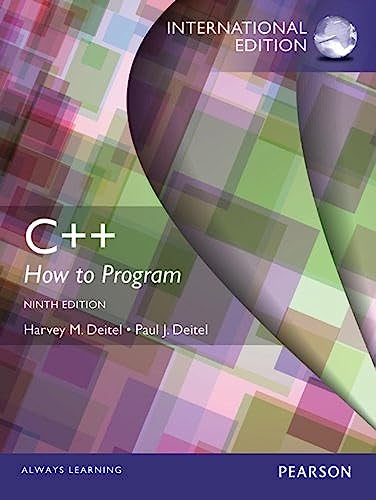 9780273793298: C++ How to Program (Early Objects Version), International Edition [Paperback] [May 09, 2013] Deitel, Harvey and Deitel, Paul