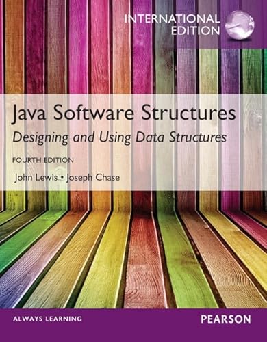 Imagen de archivo de Java Software Structures,International Edition a la venta por Books Unplugged