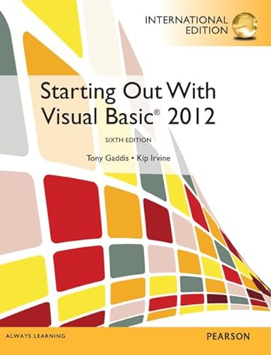 Imagen de archivo de Starting Out with Visual Basic a la venta por Phatpocket Limited