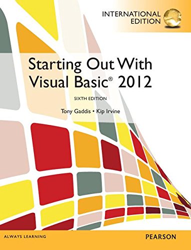 9780273793380: Starting Out With Visual Basic: International Edition