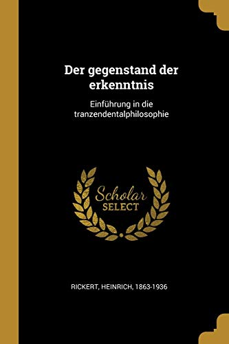 9780274666775: Der gegenstand der erkenntnis: Einfhrung in die tranzendentalphilosophie