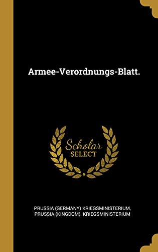 9780274881482: Armee-Verordnungs-Blatt.