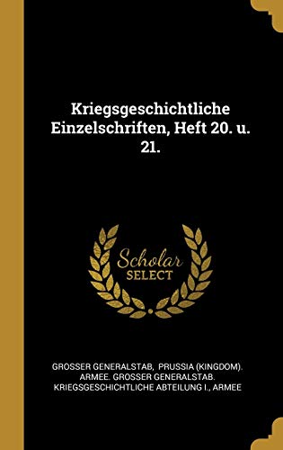 9780274938742: Kriegsgeschichtliche Einzelschriften, Heft 20. u. 21.