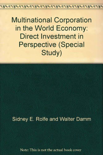 Stock image for The Multinational Corporation in the World Economy : Direct Investment in Perspective for sale by Better World Books: West