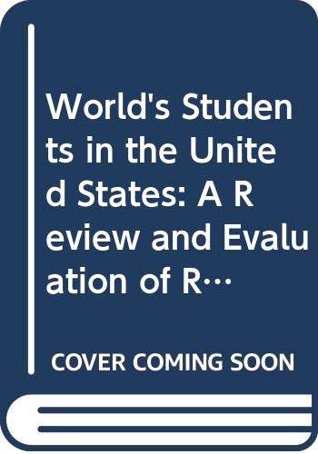 Beispielbild fr The Wold's Students in the United States. A review and evaluation of research on foreign students zum Verkauf von HJP VERSANDBUCHHANDLUNG