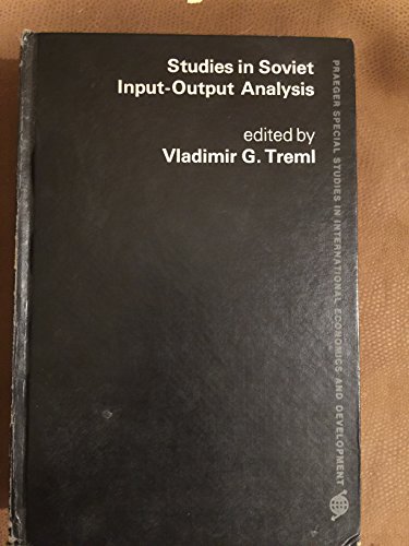 9780275565503: Studies in Soviet Input-output Analysis