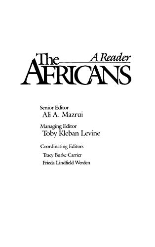Stock image for The Africans: A Reader for sale by suffolkbooks