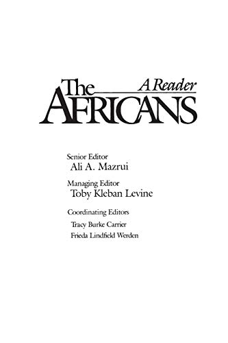Stock image for The Africans: A Reader for sale by Once Upon A Time Books