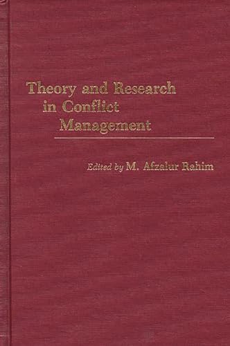 Imagen de archivo de Theory and Research in Conflict Management: a la venta por Lucky's Textbooks