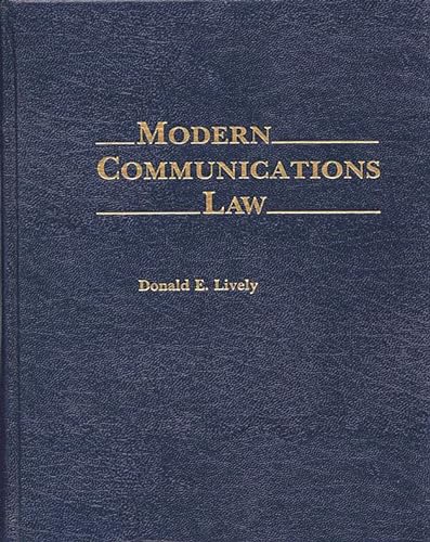 Beispielbild fr Modern Communications Law zum Verkauf von Better World Books