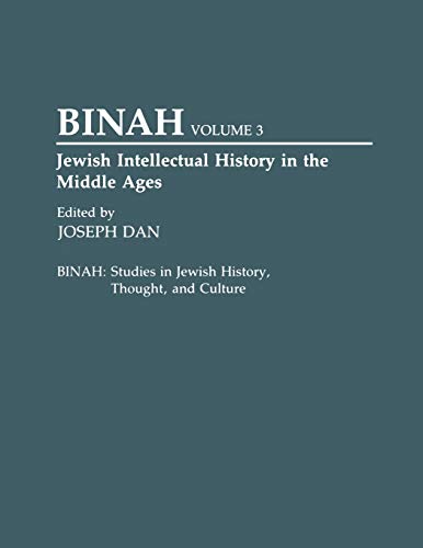 Imagen de archivo de Jewish Intellectual History in the Middle Ages (Binah) a la venta por HPB-Red