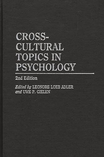 Beispielbild fr Cross-Cultural Topics in Psychology zum Verkauf von suffolkbooks