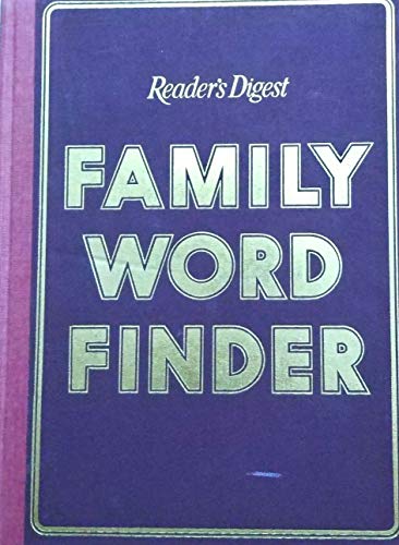 Stock image for Readers Digest" Family Word Finder: A New Thesaurus of Synonyms for sale by Hawking Books