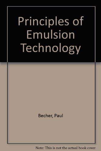 Imagen de archivo de Principles of Emulsion Technology a la venta por HPB-Red