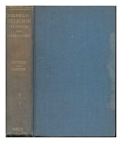 Stock image for Hebrew Religion Oesterley, W. O. E. and Robinson, Theodore H for sale by Langdon eTraders