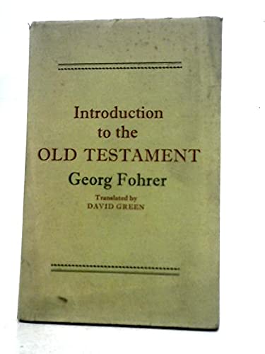 9780281024483: Introduction to the Old Testament