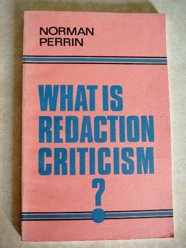 Imagen de archivo de What is Redaction Criticism? a la venta por AwesomeBooks