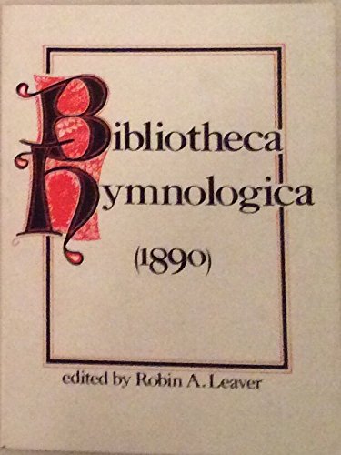 Stock image for Bibliotheca Hymnologica for sale by Wonder Book